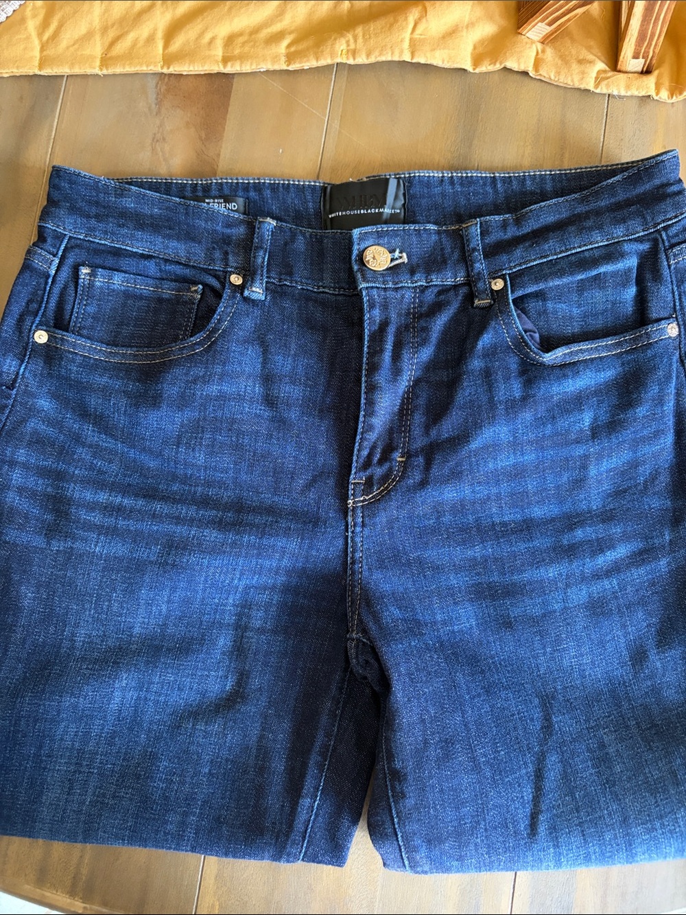 White House Black Market Dark Blue Mid Rise Jeans